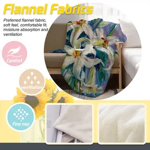 Lilies Flannel Blanket (Multi-Size, Vertical)