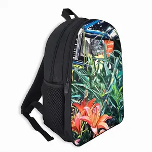 Mercedes With Lilies Double layer Schoolbag