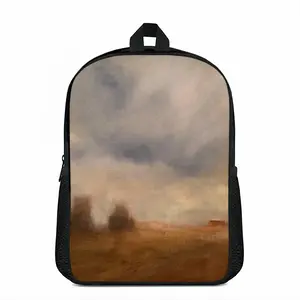 Red Tin Roof A House Over The Hill Double layer Schoolbag