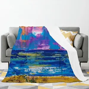 Atlantic Summer Flannel Blanket (Multi-Size, Vertical)