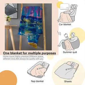 Atlantic Summer Flannel Blanket (Multi-Size, Vertical)