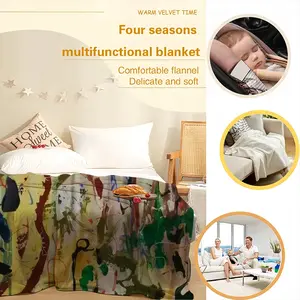 Mythological Garden Flannel Blanket (Multi-Size, Vertical)