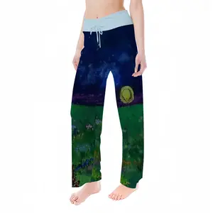 Women Setting Sun Illuminating Blossoming Beauty Iv Pajama Pants