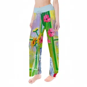 Women Flowers By The Window Pajama Pants