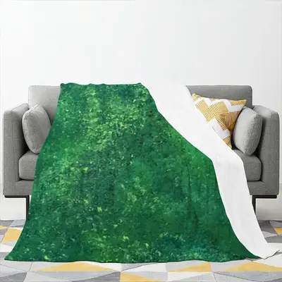 Shades Of Green Flannel Blanket (Multi-Size, Vertical)