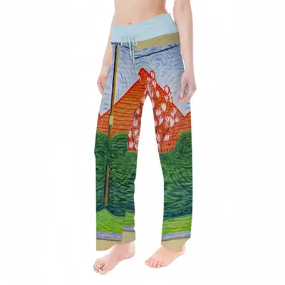 Women Verdant Curtain Pajama Pants