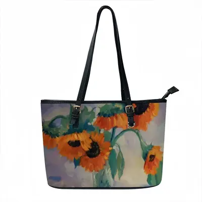 Sunflowers Leather Lady's Handbag