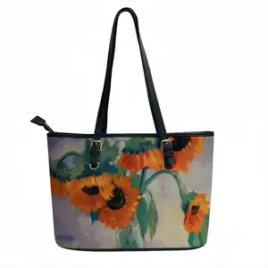 Sunflowers Leather Lady's Handbag