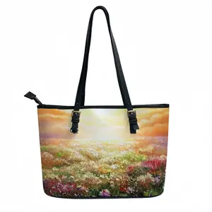 Sea Of Flowers Leather Lady's Handbag