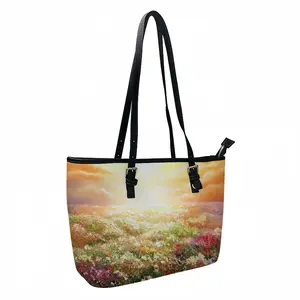 Sea Of Flowers Leather Lady's Handbag