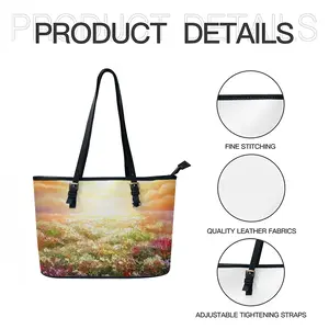 Sea Of Flowers Leather Lady's Handbag