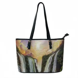 Among The Waterfalls Leather Lady's Handbag