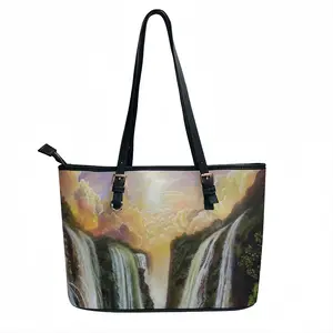 Among The Waterfalls Leather Lady's Handbag