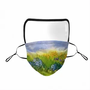 Field Along The Roadside Eye Face Mask