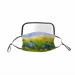 Field Along The Roadside Eye Face Mask