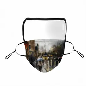 Rain Over City Eye Face Mask