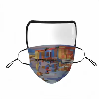 A Small Fishing Harbor In Southern France Eye Face Mask