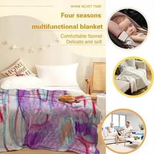 Everyday Micro-Scenes 002 Flannel Blanket (Multi-Size, Vertical)