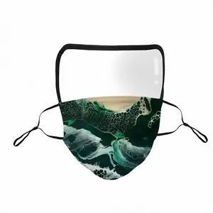 Green Waves Eye Face Mask