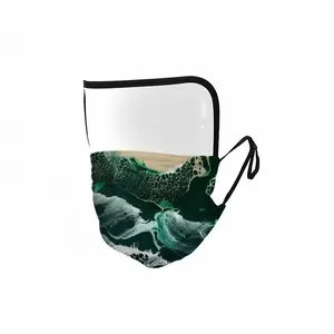 Green Waves Eye Face Mask