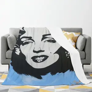 Marilyn Monroe - Girl Women Blonde Fashion Art Poster Flannel Blanket (Multi-Size, Vertical)