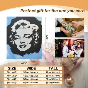 Marilyn Monroe - Girl Women Blonde Fashion Art Poster Flannel Blanket (Multi-Size, Vertical)