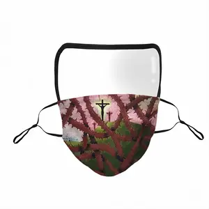 Calvary Through Thorns Eye Face Mask