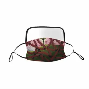 Calvary Through Thorns Eye Face Mask