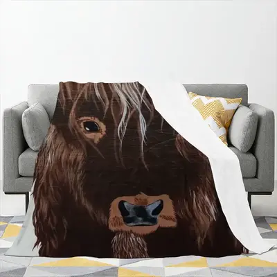 Bull - Red Bull Taurus Animals Buffalo Wild Flannel Blanket (Multi-Size, Vertical)