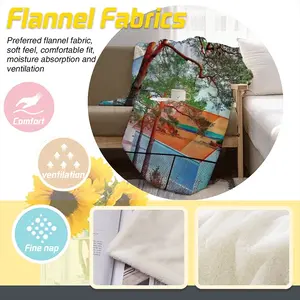 Deep Breath Flannel Blanket (Multi-Size, Vertical)