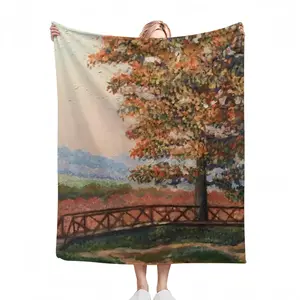 Autumn In The Country Flannel Blanket (Multi-Size, Vertical)