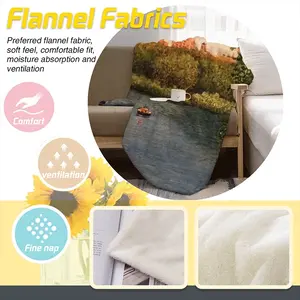 Boats In Central Park Flannel Blanket (Multi-Size, Vertical)