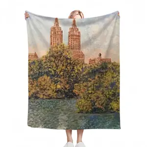 Central Park Upper West Side Flannel Blanket (Multi-Size, Vertical)