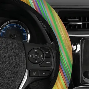 Digital Flowers Car Steering Wheel Cover