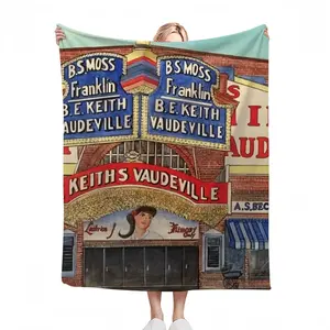 Bf Keiths Vaudeville New York City Flannel Blanket (Multi-Size, Vertical)