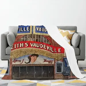 Bf Keiths Vaudeville New York City Flannel Blanket (Multi-Size, Vertical)