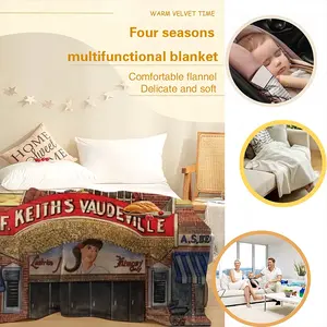 Bf Keiths Vaudeville New York City Flannel Blanket (Multi-Size, Vertical)