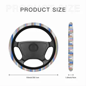 White Crosses Car Steering Wheel Cover