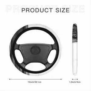 Snowy Day Car Steering Wheel Cover