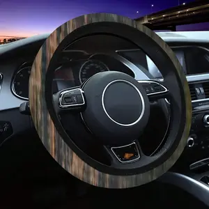 Golden Sunset Car Steering Wheel Cover