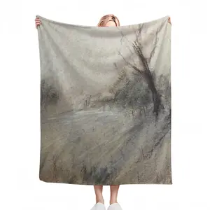 Bare Tree Flannel Blanket (Multi-Size, Vertical)