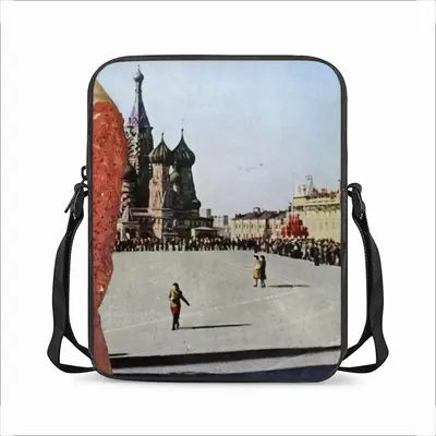 Lady In Red Square Long Strip Shoulder Bag