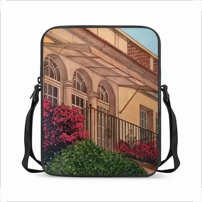 Italian Villa With Bougainvillea Long Strip Shoulder Bag