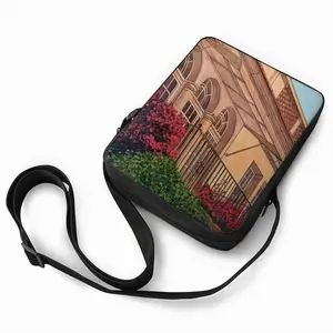 Italian Villa With Bougainvillea Long Strip Shoulder Bag