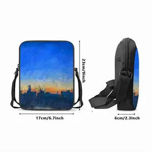 Sunset Cityscape Long Strip Shoulder Bag