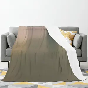 Lagoon With 2Boats In Grey And Green Flannel Blanket (Multi-Size, Vertical)