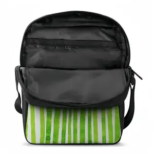 Green Lines Long Strip Shoulder Bag