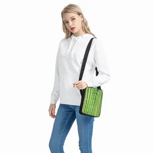 Green Lines Long Strip Shoulder Bag