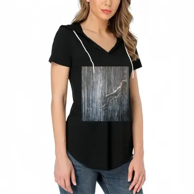 Women In Between V-tie cap Short Sleeve T-Shirt