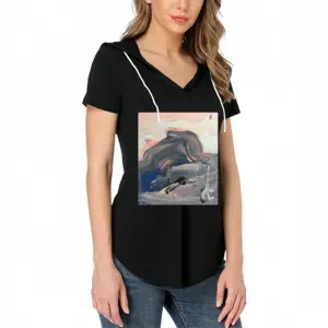 Women Twilight V-tie cap Short Sleeve T-Shirt